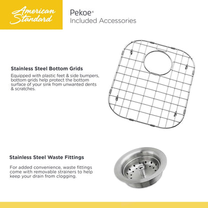 Pekoe 35" Double Basin Stainless Steel Kitchen Sink for Undermount Installations - Drains Included