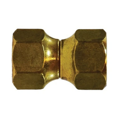 Union, 3/8 in, Flare Swivel, Brass, Rough Brass