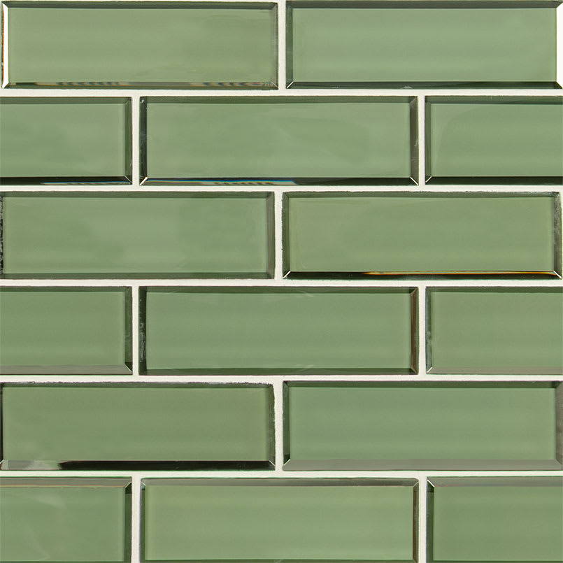 Evergreen Beveled Subway Tile 2x6