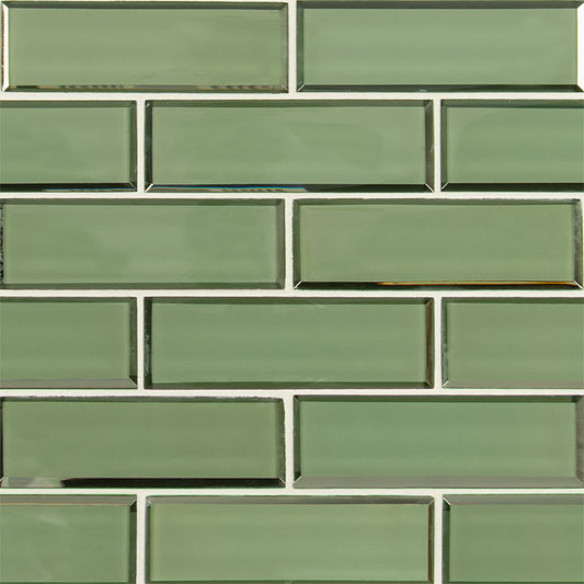 Evergreen Beveled Subway Tile 2x6