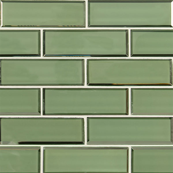Evergreen Beveled Subway Tile