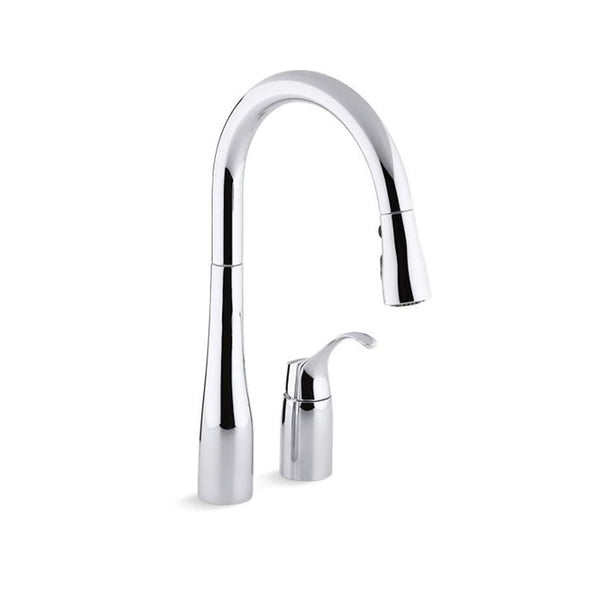Simplice® Kitchen Faucet, Deck Mount, ADA, 1 Lever Handle, 2-Hole, Polished Chrome