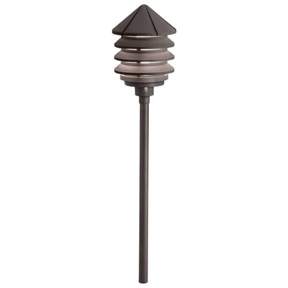 Six Groove 10" 3-Tier Incandescent Path or Bollard Light