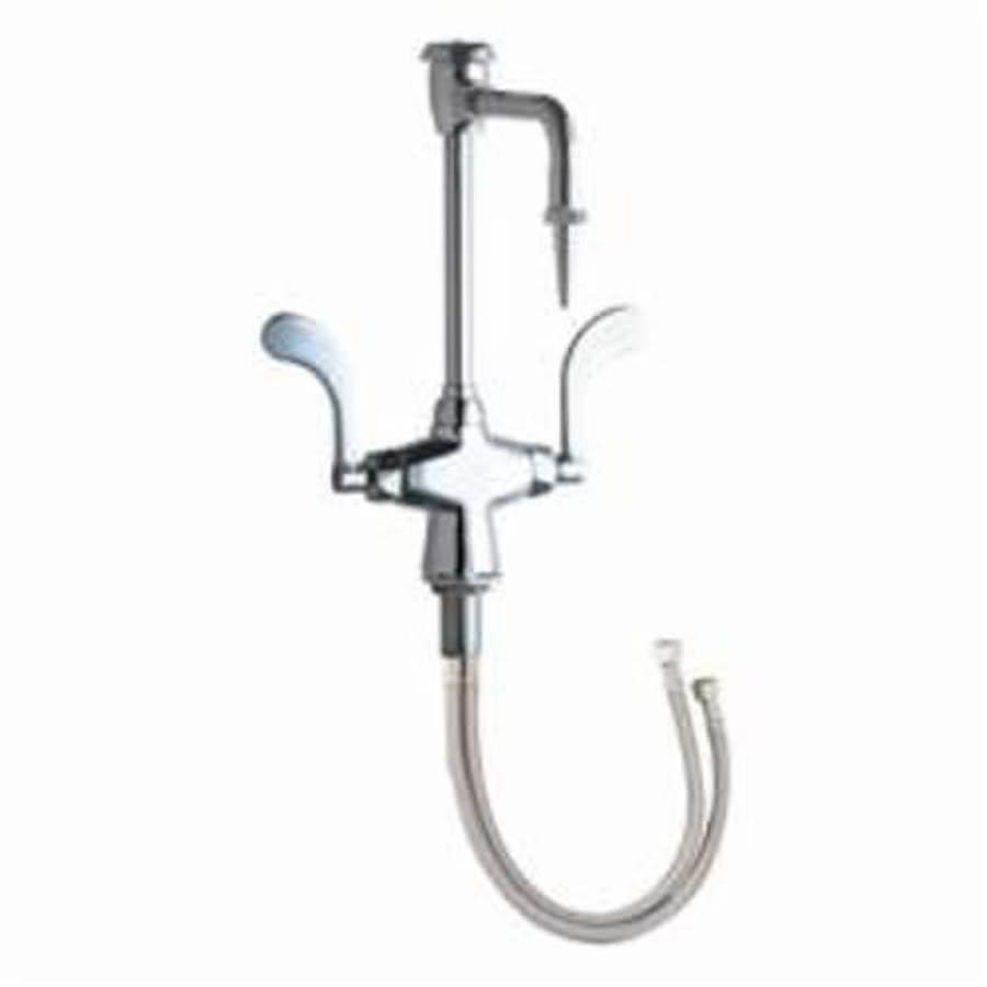 Lab Faucet, Deck Mount, ADA, Blade Handle, Polished Chrome