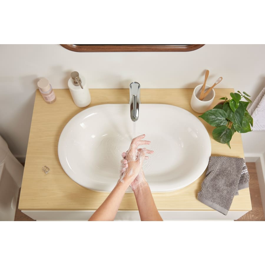 Studio S 22-1/2" Oval Vitreous China Vessel Bathroom Sink with Overflow