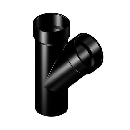 DWV Street Wye, 3 in, Spigot x Hub, ABS