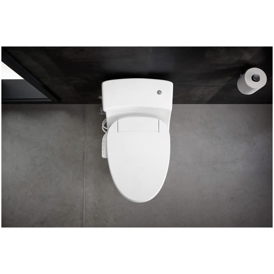 PureWash E525 Elongated Bidet Seat with Continuously Heated Water, Automatically UV Light Self-Cleaning Stainless Steel Wand, Front and Rear Wash Modes, Adjustable Water Temperature and Pressure, Quiet-Close, and Quick-Release Technologies