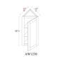 Angle Wall Cabinet- 12"W x 30"H x 12"D