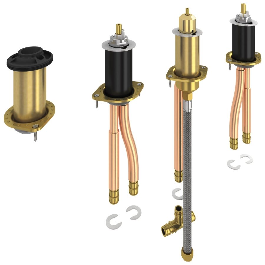 Classic Roman Tub Rough-In Kit, PEX Inlet x PEX Outlet, 60 psi, 18 gpm, Solid Fabricated Brass Body