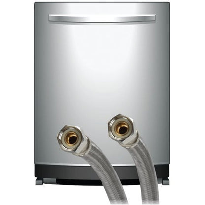 Flexible Water Supply, 3/8 in, Comp, 72 in L, Stainless Steel