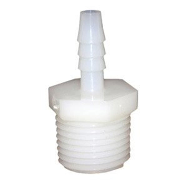 Male Adapter, 3/8 x 1/2 in, Barb x MNPT, Nylon
