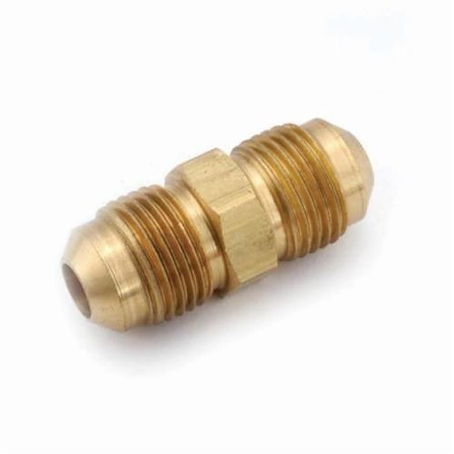 Coupling, 1/2 in, Flare, Brass, Rough Brass, Domestic