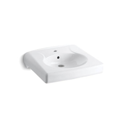 Brenham™ Wall Mount Lavatory Sink, ADA, 21-15/16 x 19-3/4 x 7 in, Vitreous China, White