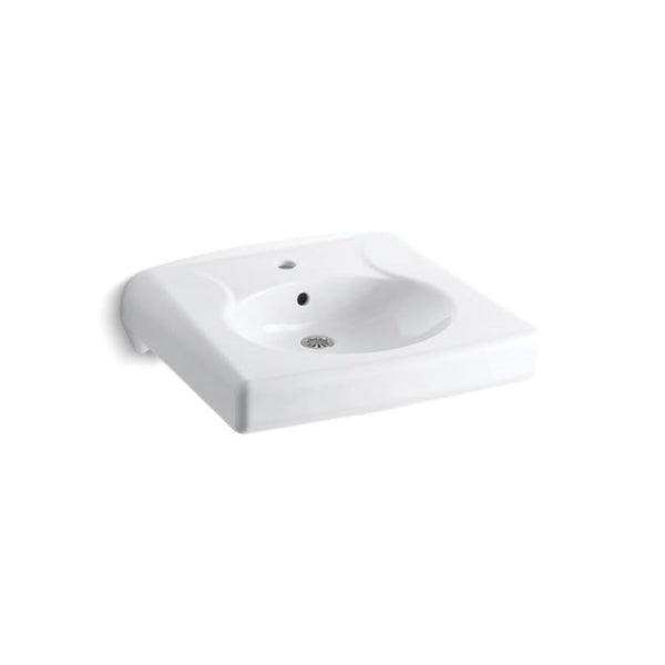 Brenham™ Wall Mount Lavatory Sink, ADA, 21-15/16 x 19-3/4 x 7 in, Vitreous China, White