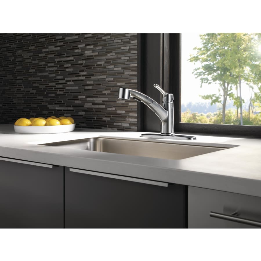 Collins Pull-Out Spray Kitchen Faucet with Optional Escutcheon Plate - Includes Lifetime Warranty