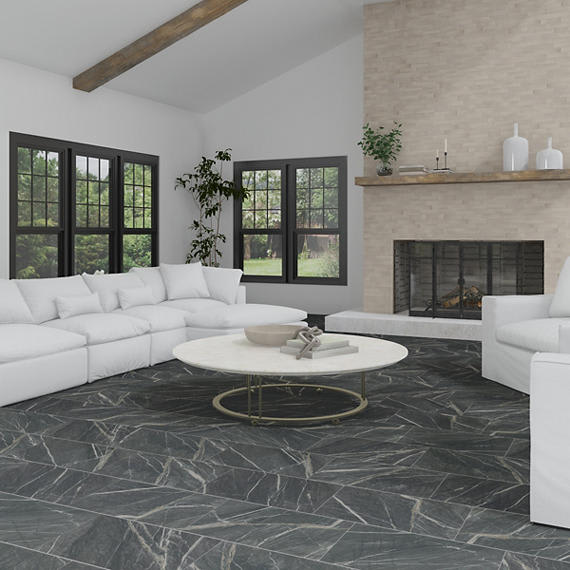 Foyer Steely Rectangle 12X24 Polished