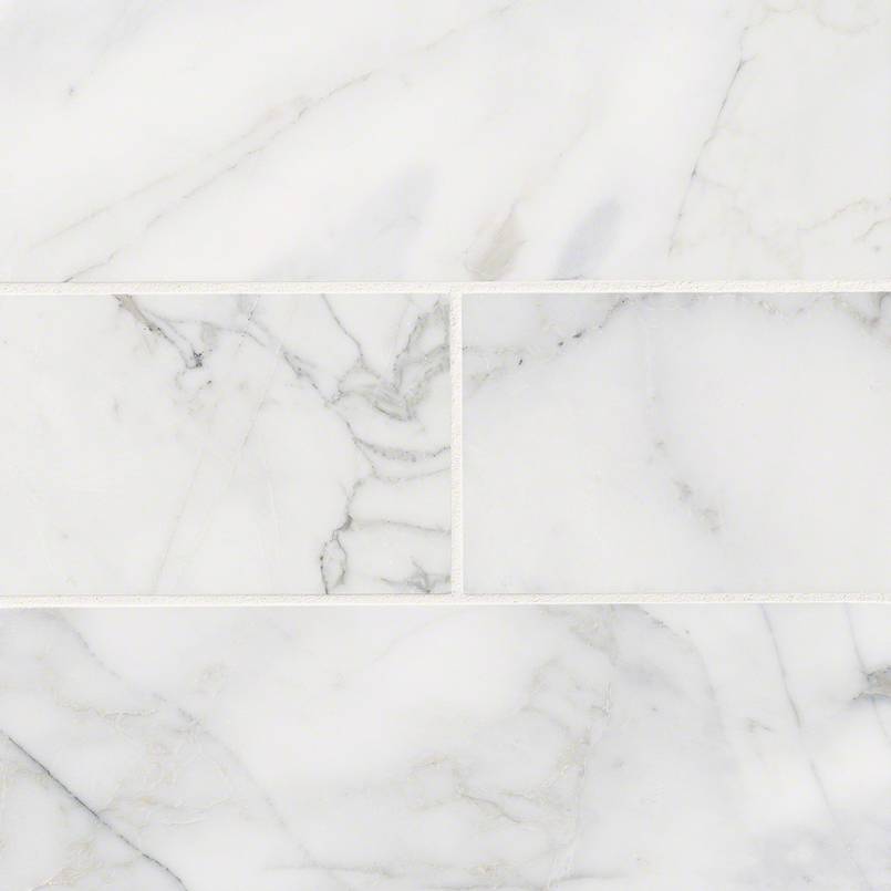 Calacatta Cressa Marble Subway Tile 4x12