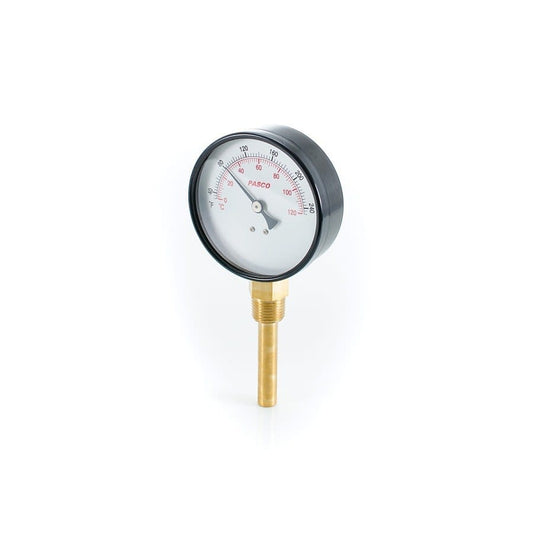 Dial Thermometer, 3-1/2 in, 32 to 250 deg F, 2 in Stem