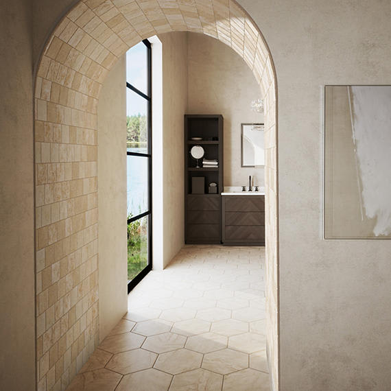 Mythique Marble Botticino Hexagon 8X9 Matte