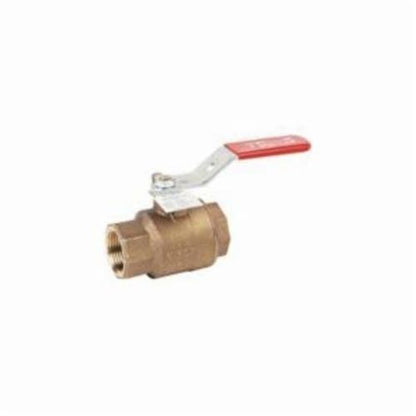 2-Piece Ball Valve, 1/2 in, FNPT, Full Port, Stainless Steel Ball, Bronze