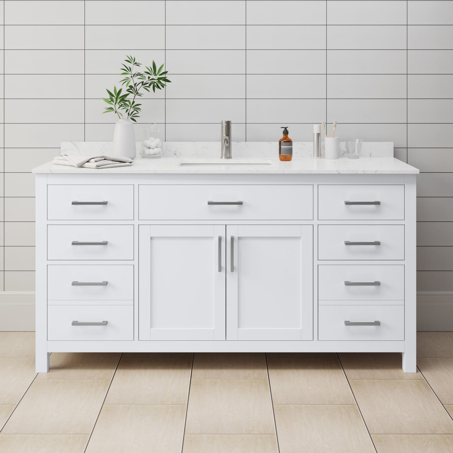 Beckett Single Bathroom Vanity - 66W x 35H x 22D