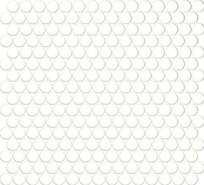 Color Wheel Mosaic Arctic White Straight Joint 2X2 Glossy