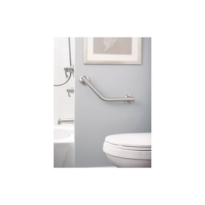 Home Care® Angular Grab Bar, ADA, 16 in L, Brushed Nickel