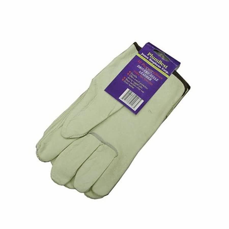 Durable General Purpose Gloves, Driver's, Grain Leather, Elastic Cuff