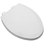 Elongated Closed-Front Toilet Seat with Quick Release and Lid