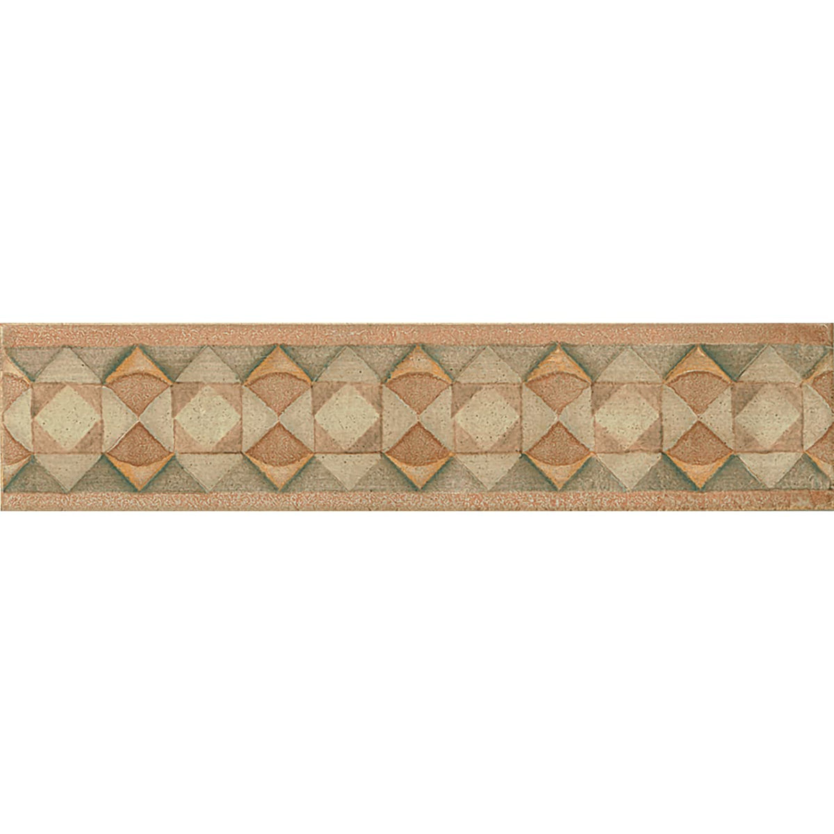 Cotto Nature 3" x 14" Hand Painted Liner in Tira Volterra