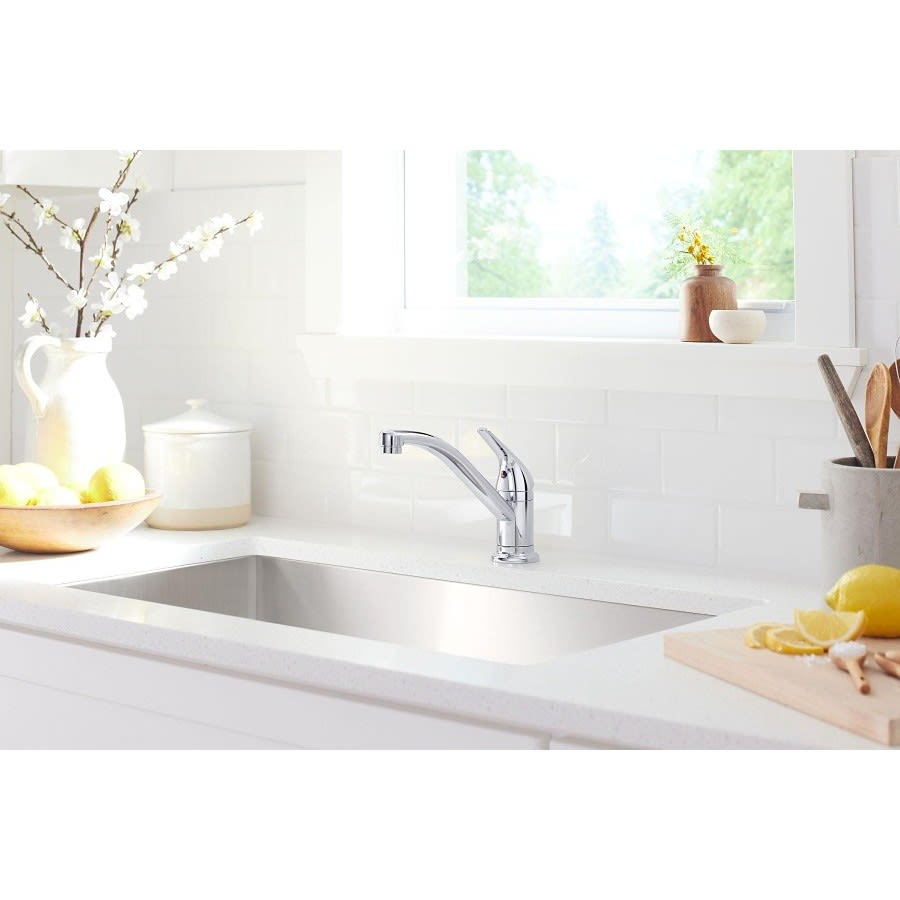 Jolt Kitchen Faucet, Deck Mount, ADA, 1 Lever Handle, 1-Hole, Polished Chrome