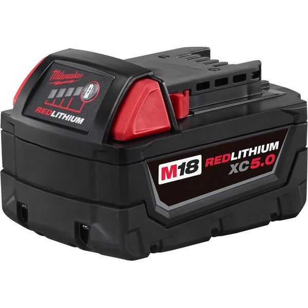M18™ REDLITHIUM™ Rechargeable Cordless Battery Pack, 5 Ah Lithium-Ion Battery, 18 VDC Charge