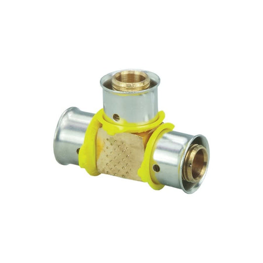 PureFlow® Tee, 3/4 x 1/2 in, Press PEX, Bronze