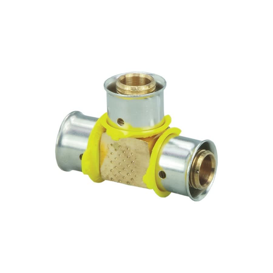 PureFlow® Tee, 1 x 3/4 in, Press PEX, Bronze