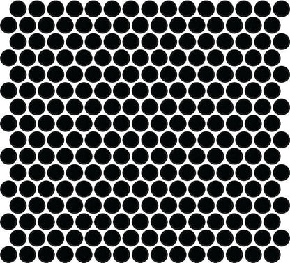 Color Wheel Mosaic Black Straight Joint 1X6 Glossy