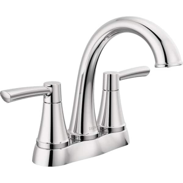 Delta Casara 4 in. Centerset Double Handle Bathroom Faucet in Polished Chrome 25862LF