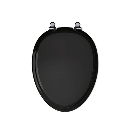Kathryn Elongated Closed-Front Toilet Seat with Polished Chrome Hinges