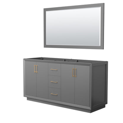 Strada Double Bathroom Vanity - 65.25W x 34.25H x 21.75D