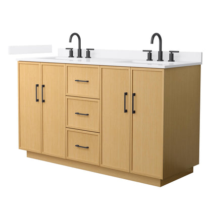 Elan Double Bathroom Vanity with Toe Kick - 60W x 35H x 22D