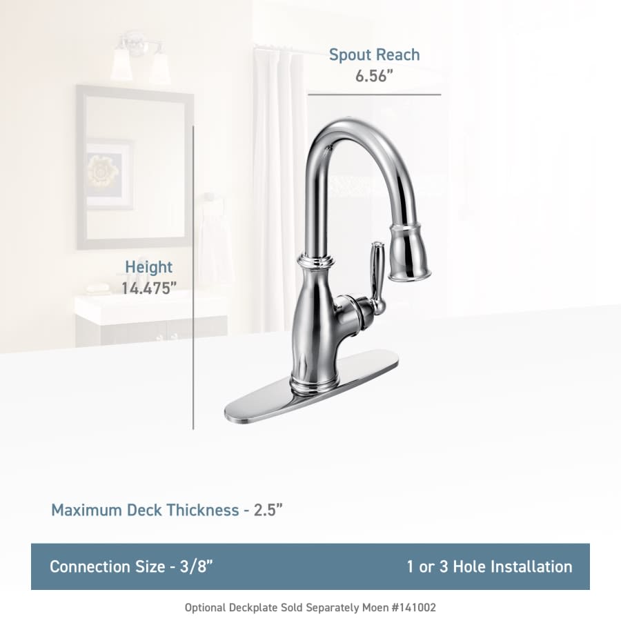 Brantford Pullout Spray Bar Faucet with Reflex Technology