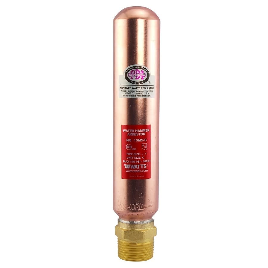 Water Hammer Arrestor, 1 in, MNPT, Copper