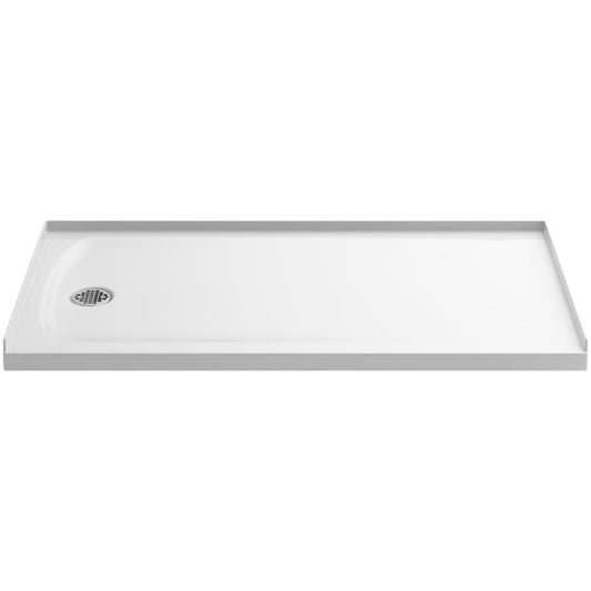 Ballast 60" Single Threshold Shower Base with Left Drain