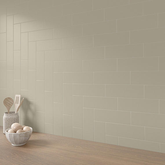 Color Wheel Linear Matte Architectural Gray Rectangle 6X18 Matte