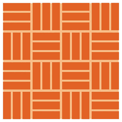 Color Wheel Mosaic Orange Burst Hexagon 1.5X1.5 Glossy
