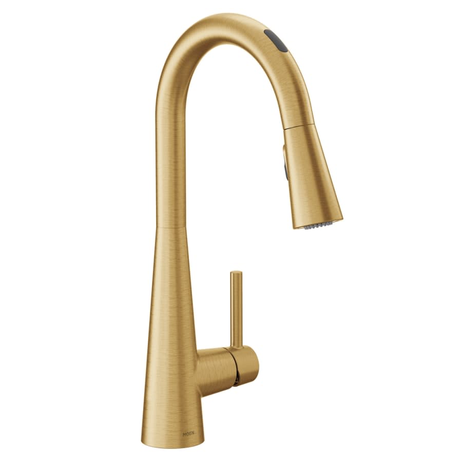 Sleek 1.5 GPM Single Hole Pull Down Kitchen Faucet with Voice Activation