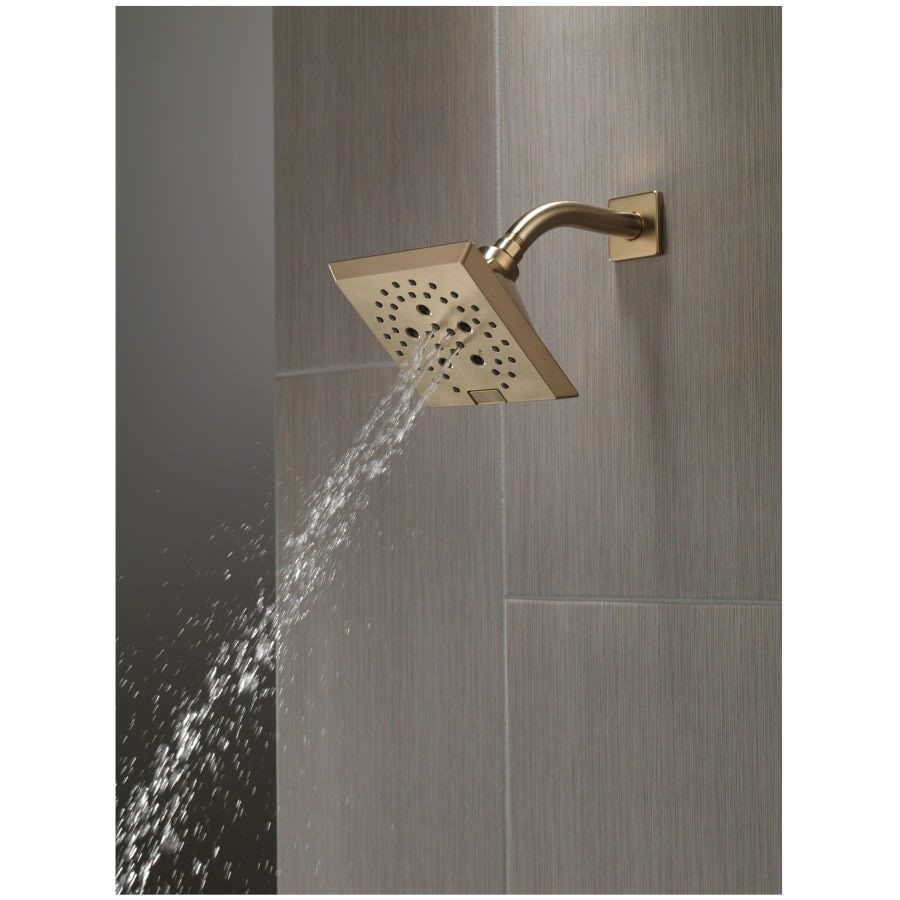 Universal Showering 5-13/16" Square 1.75 GPM Shower Head Full Spray Pattern with Touch Clean and H2Okinetic Technology