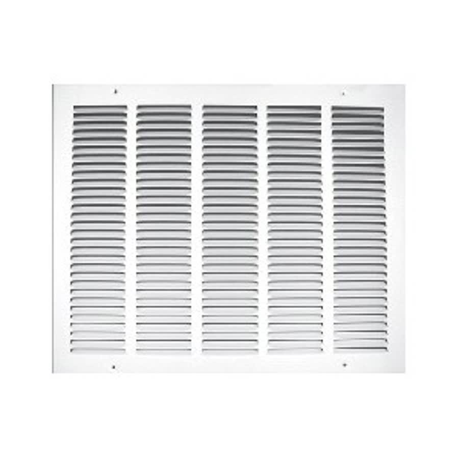 Stamped Return Grille, 20 x 14 in, 1/2 in Spacing, Steel, White