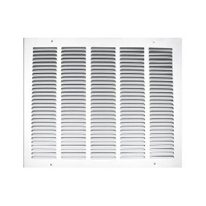 Stamped Return Grille, 14 x 20 in, 1/2 in Spacing, Steel, White