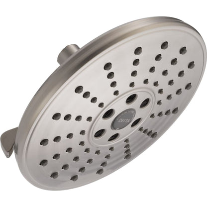 Universal Showering 7-11/16" Round 1.75 GPM Shower Head Full Spray Pattern with Touch Clean and H2Okinetic Technology