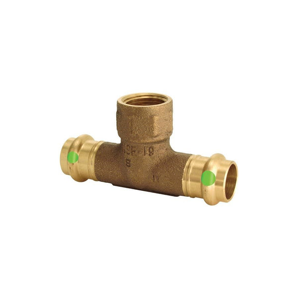 Tee, 1 x 1/2 in, Press x FNPT, Copper